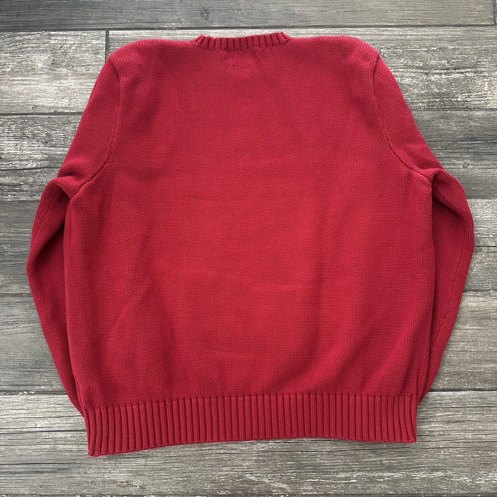 POLO RALPH LAUREN PONY PULLOVER CREWNECK KNIT SWEATER RED SZ XXL COTTON HEAVY Yesterday's Fits Clothing Fashion Vintage Streetwear Fashion Item