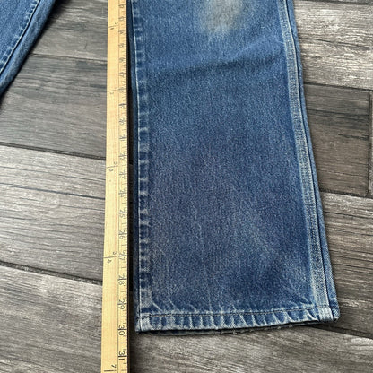 VTG 90s DICKIES DISTRESSED BLUE CARPENTER DENIM JEANS PANTS SZ 32X30 STRAIGHT Yesterday's Fits Clothing Fashion Vintage Streetwear Fashion Item