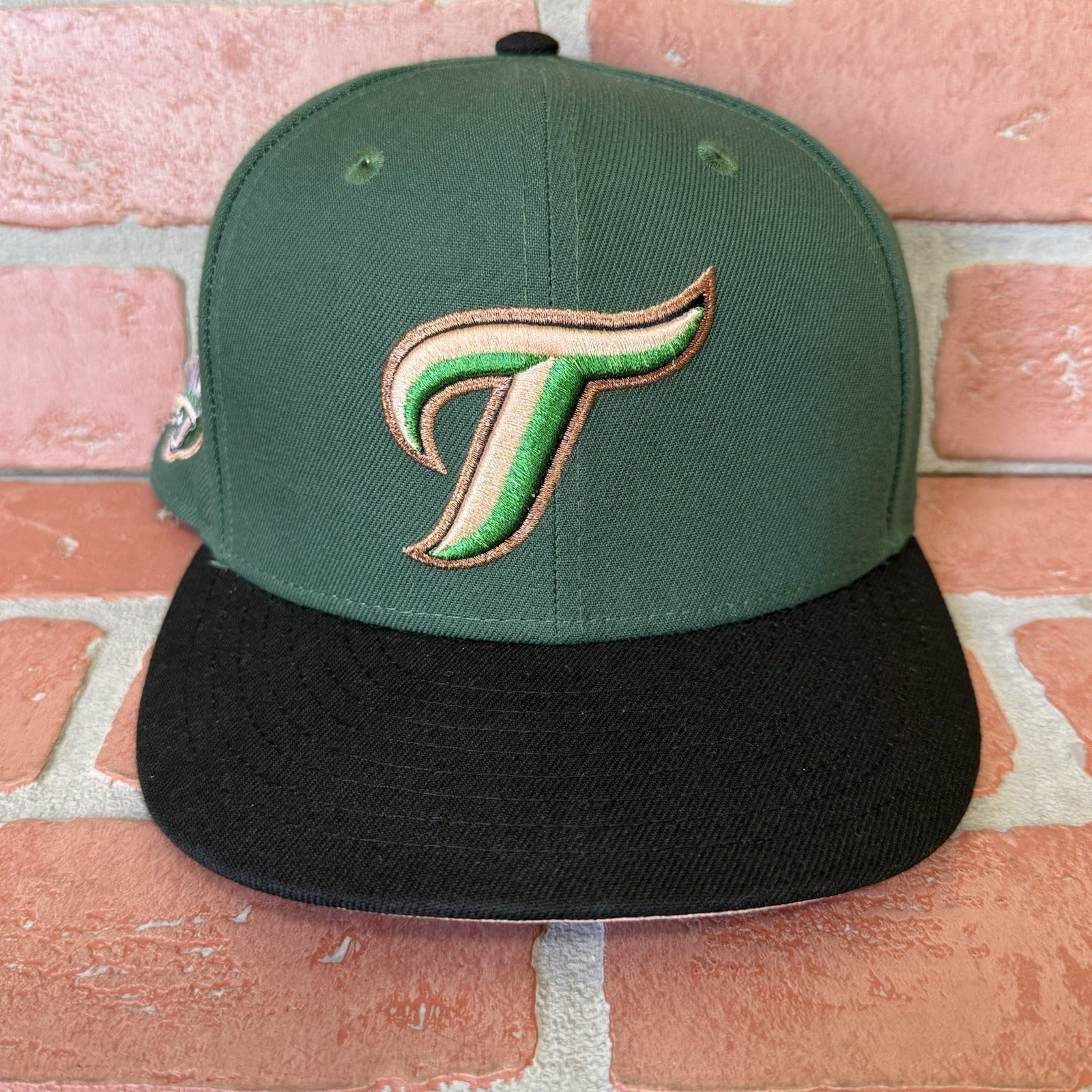 NEW ERA TORONTO BLUE JAYS 30 SEASON PATCH 1977-2006 HAT CLUB FITTED GREEN 6 7/8 Yesterday's Fits Clothing Fashion Vintage Streetwear Fashion Item