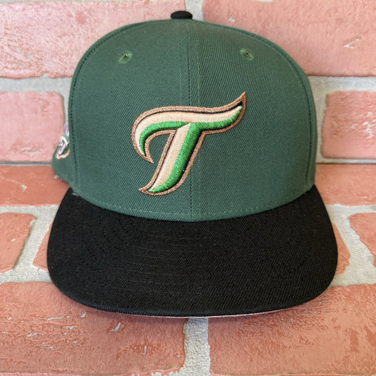 NEW ERA TORONTO BLUE JAYS 30 SEASON PATCH 1977-2006 HAT CLUB FITTED GREEN 6 7/8 Yesterday's Fits Clothing Fashion Vintage Streetwear Fashion Item