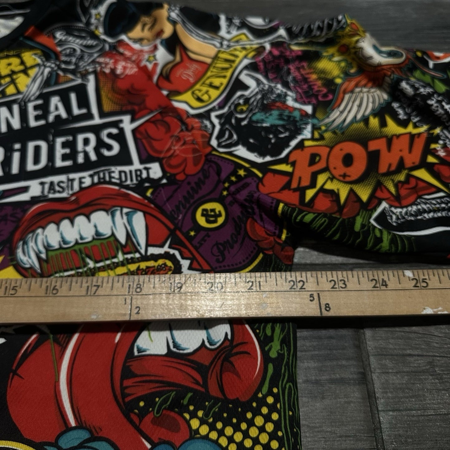 O'NEAL ELITE MAYHEM MOTOCROSS LONG SLEEVE JERSEY SZ L ALL OVER PRINT STICKER Yesterday's Fits Clothing Fashion Vintage Streetwear Fashion Item