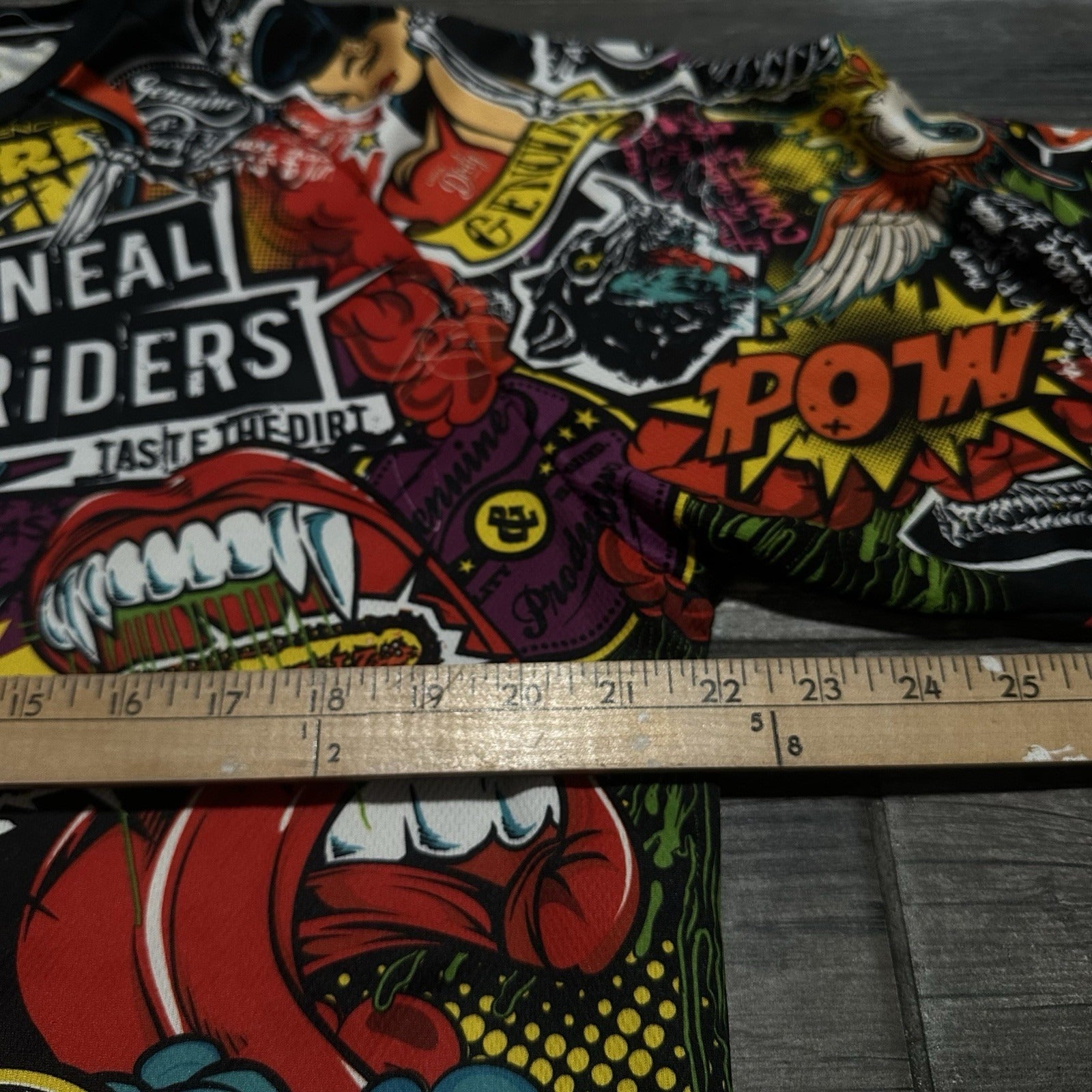 O'NEAL ELITE MAYHEM MOTOCROSS LONG SLEEVE JERSEY SZ L ALL OVER PRINT STICKER Yesterday's Fits Clothing Fashion Vintage Streetwear Fashion Item