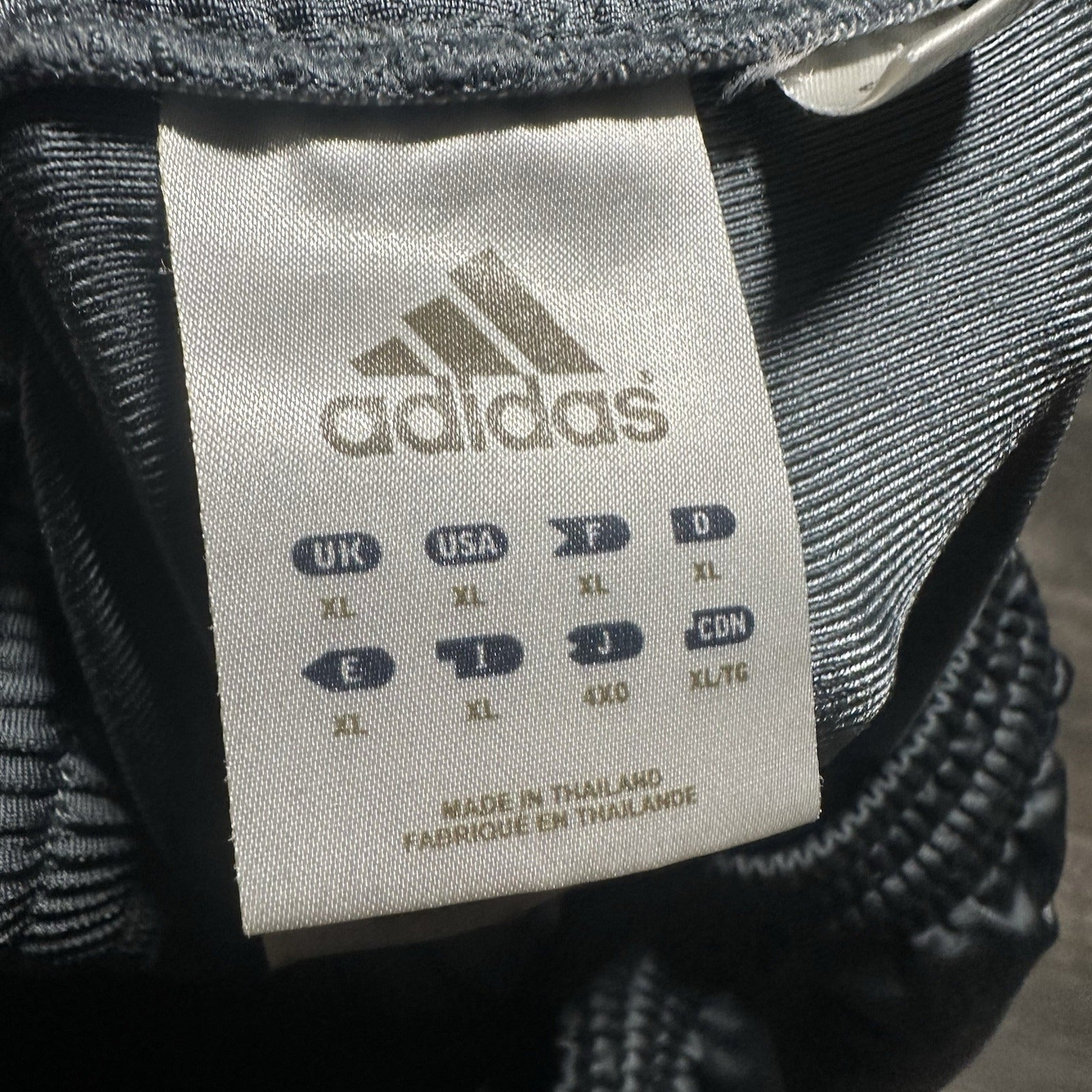 VTG Y2K ADIDAS BAGGY TRACK PANTS SZ XL WIDE LEG GREY BLUE WHITE Yesterday's Fits Clothing Fashion Vintage Streetwear Fashion Item