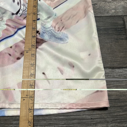 IMRAN POTATO CLOUD BUTTON UP AOP ALL OVER PRINT WHITE BLUE M VIDEO GAME SHIRT Yesterday's Fits Clothing Fashion Vintage Streetwear Fashion Item