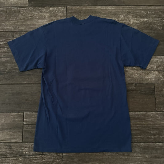 VTG 80s LOGO 7 DETORIT PISTONS BASKETBALL NBA WORLD CHAMPIONS BLUE T-SHIRT SZ L Yesterday's Fits Clothing Fashion Vintage Streetwear Fashion Item
