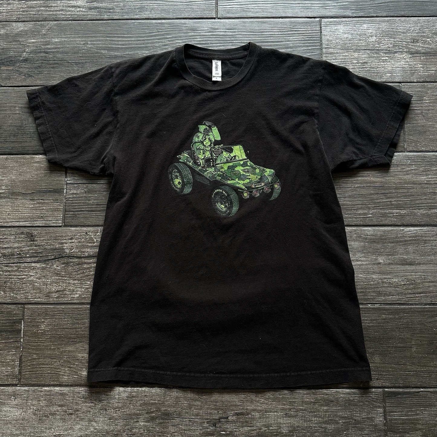 Y2K GORILLAZ GEEP CAMP BLACK T-SHIRT BAND CONCERT PROMO TEE SZ L Yesterday's Fits Clothing Fashion Vintage Streetwear Fashion Item