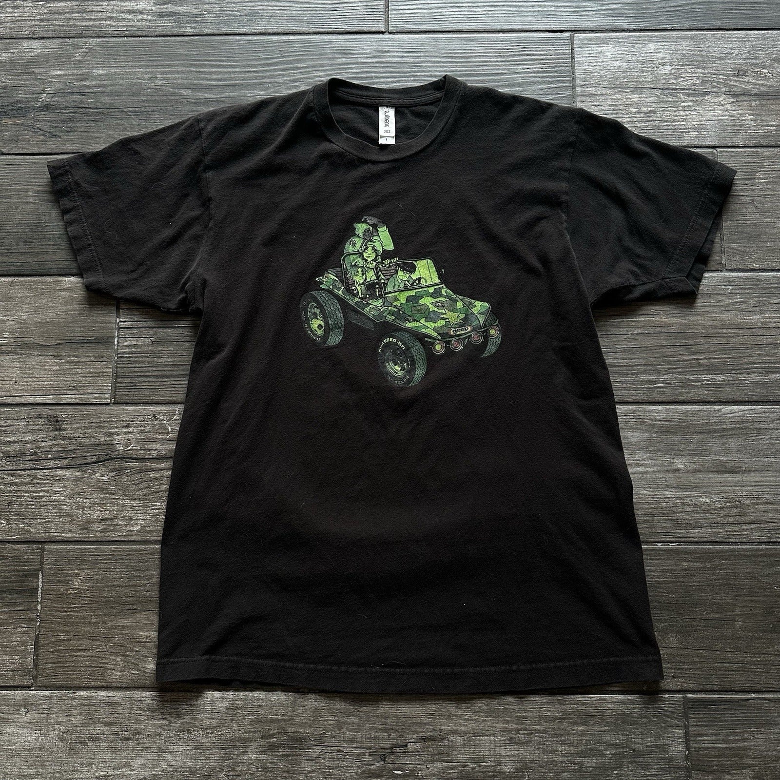 Y2K GORILLAZ GEEP CAMP BLACK T-SHIRT BAND CONCERT PROMO TEE SZ L Yesterday's Fits Clothing Fashion Vintage Streetwear Fashion Item