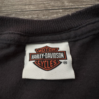 2014 HARLEY DAVIDSON MOTORCYCLES GREY TACOMA WA SKULL SKELETON T-SHIRT TEE SZ M Yesterday's Fits Clothing Fashion Vintage Streetwear Fashion Item