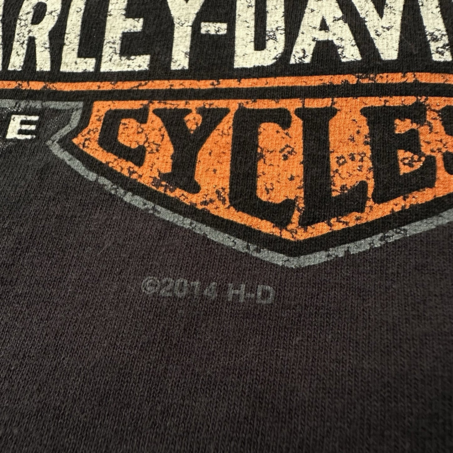 2014 HARLEY DAVIDSON MOTORCYCLES GREY TACOMA WA SKULL SKELETON T-SHIRT TEE SZ M Yesterday's Fits Clothing Fashion Vintage Streetwear Fashion Item