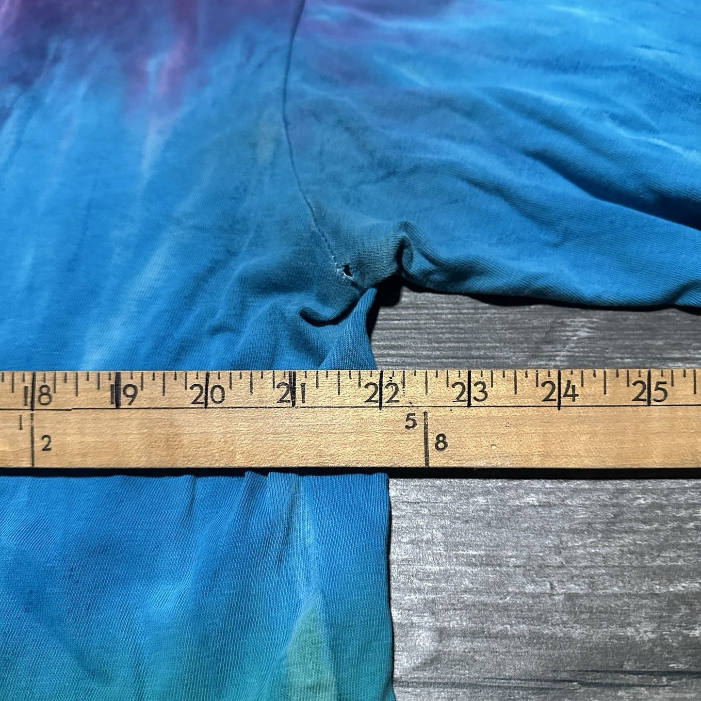 Y2K STUSSY LONG SLEEVE DISTRESSED TIE-DYE SHIRT FITS SZ S BLUE GREEN FADED Yesterday's Fits Clothing Fashion Vintage Streetwear Fashion Item