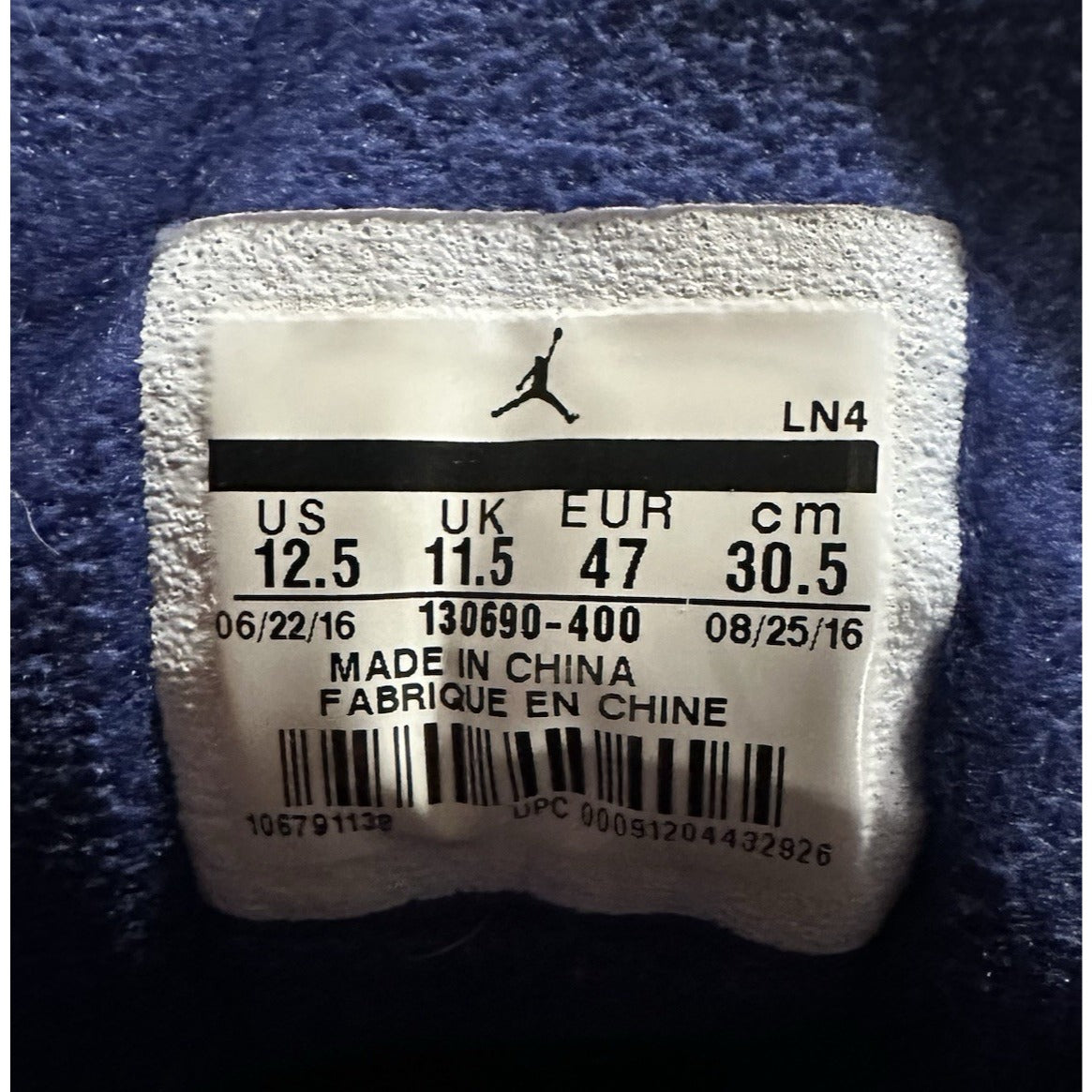 AIR JORDAN 12 DEEP ROYAL BLUE ATHLETIC MENS 130690 400 NO BOX SZ 12.5 SNEAKERS Yesterday's Fits Clothing Fashion Vintage Streetwear Fashion Item