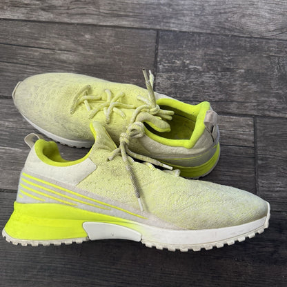 AUTHENTIC LOUIS VUITTON VNR FLUORESCENT YELLOW KNIT SNEAKERS SZ 11 NO BOX Yesterday's Fits Clothing Fashion Vintage Streetwear Fashion Item