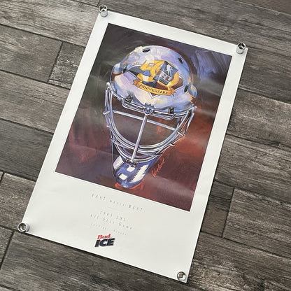 VTG 1995 IHL EAST MEETS WEST INTERNATIONAL HOCKEY LEAGUE MINORS POSTER PROMO PO7 Yesterday's Fits Clothing Fashion Vintage Streetwear Fashion Item