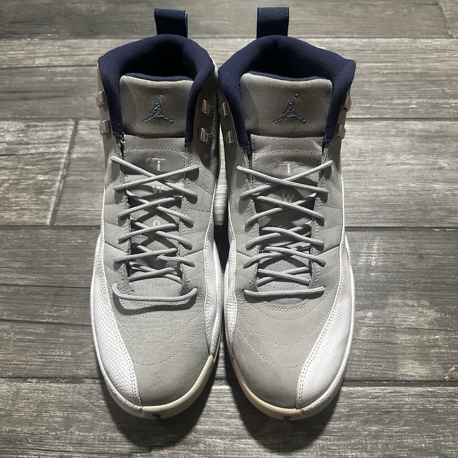 AIR JORDAN 12 RETRO GREY UNIVERSITY BLUE WHITE 130690 007 NO BOX SZ 13 SNEAKERS Yesterday's Fits Clothing Fashion Vintage Streetwear Fashion Item