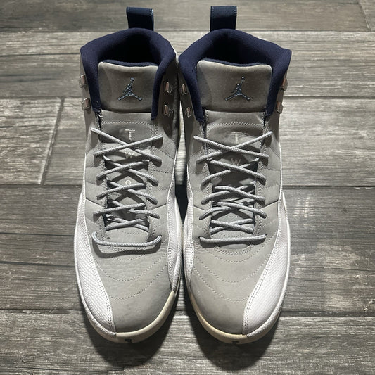 AIR JORDAN 12 RETRO GREY UNIVERSITY BLUE WHITE 130690 007 NO BOX SZ 13 SNEAKERS Yesterday's Fits Clothing Fashion Vintage Streetwear Fashion Item