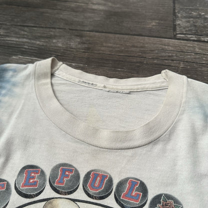 VTG GRATEFUL DEAD SKIING SKELETON WGITE BLUE BAND PROMO T-SHIRT TEE FITS SZ L Yesterday's Fits Clothing Fashion Vintage Streetwear Fashion Item