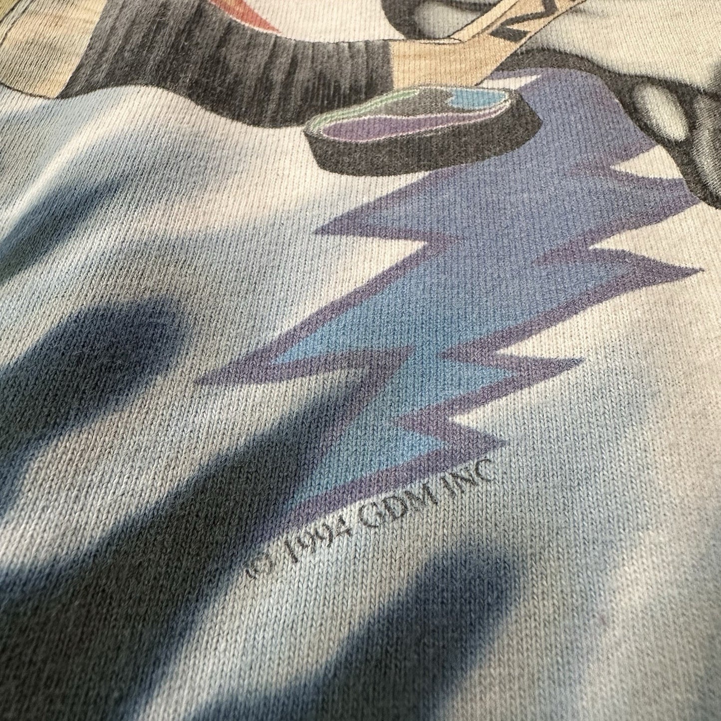 VTG GRATEFUL DEAD SKIING SKELETON WGITE BLUE BAND PROMO T-SHIRT TEE FITS SZ L Yesterday's Fits Clothing Fashion Vintage Streetwear Fashion Item