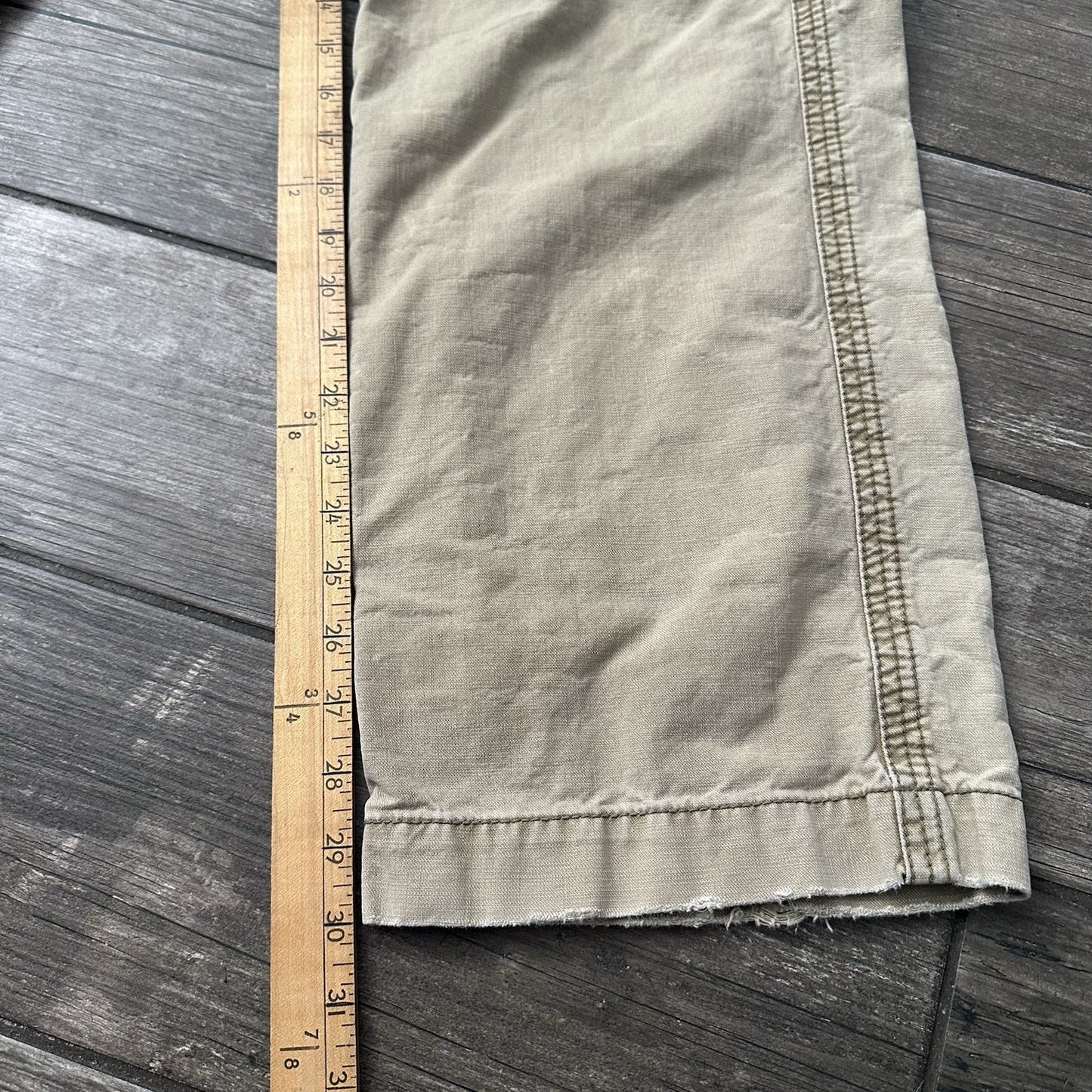 VTG Y2K X2 PARATROOPER BAGGY CARGO TAN KHAKI PANTS WIDE LEG SZ 36X34 DISTRESSED Yesterday's Fits Clothing Fashion Vintage Streetwear Fashion Item