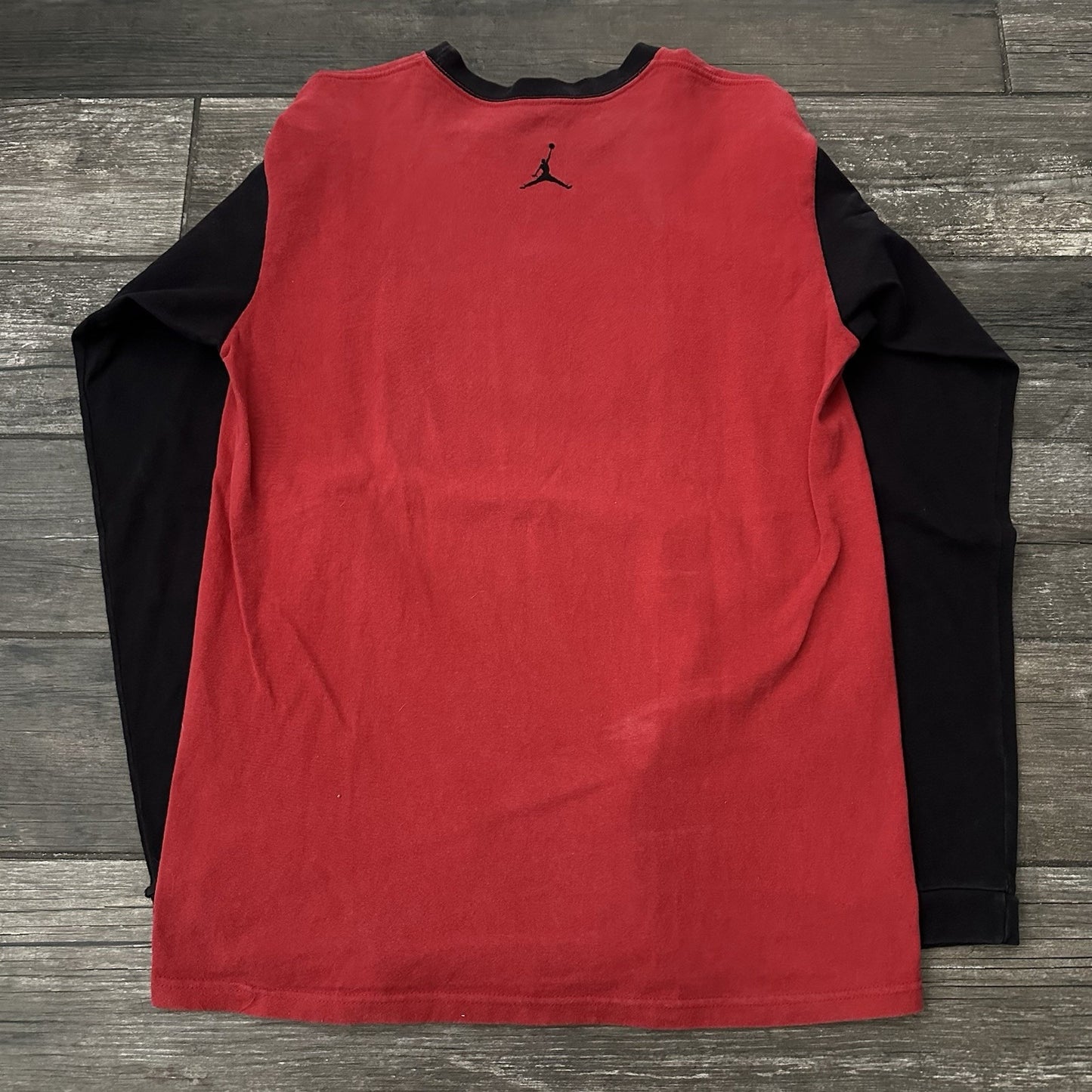 Y2K AIR JORDAN WINGS LONG SLEEVE RED BLACK BASKETBALL SHIRT SZ M PATCH MICHAEL Yesterday's Fits Clothing Fashion Vintage Streetwear Fashion Item
