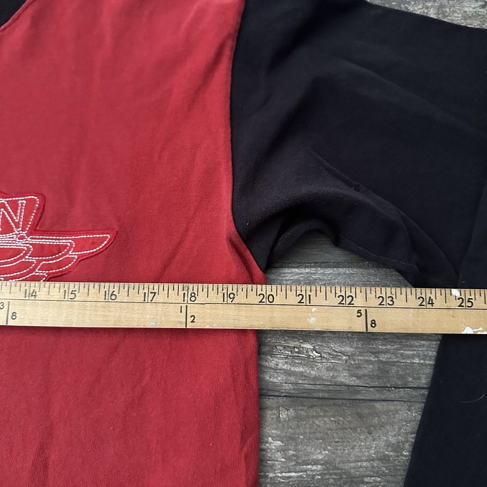 Y2K AIR JORDAN WINGS LONG SLEEVE RED BLACK BASKETBALL SHIRT SZ M PATCH MICHAEL Yesterday's Fits Clothing Fashion Vintage Streetwear Fashion Item