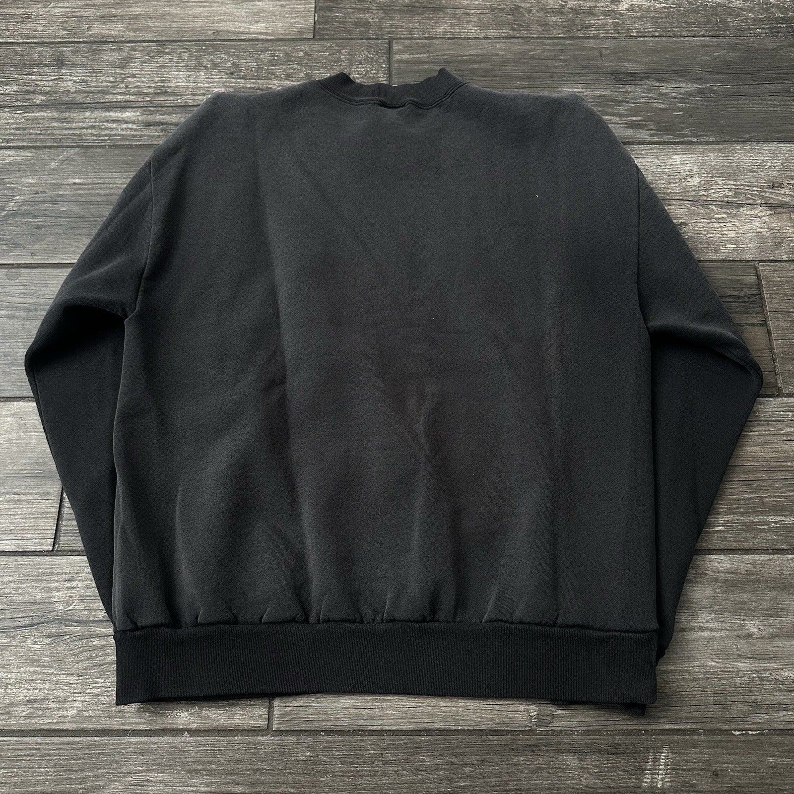 VTG 90s DISTRESSED FADED PULLOVER SWEATSHIRT EMBROIDERED CHEESEBURGER SZ L Yesterday's Fits Clothing Fashion Vintage Streetwear Fashion Item