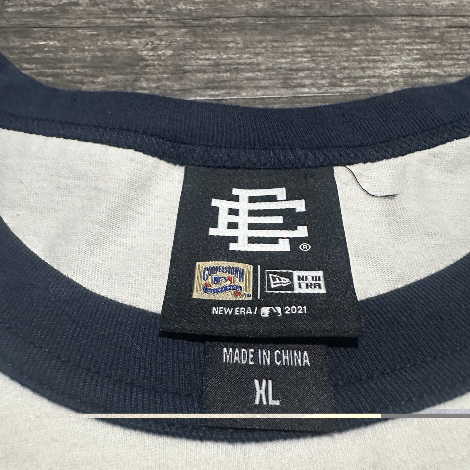NWT ERIC EMANUEL NEW ERA HOUSTON ASTROS RINGER BASEBALL T-SHIRT SZ XL Yesterday's Fits Clothing Fashion Vintage Streetwear Fashion Item