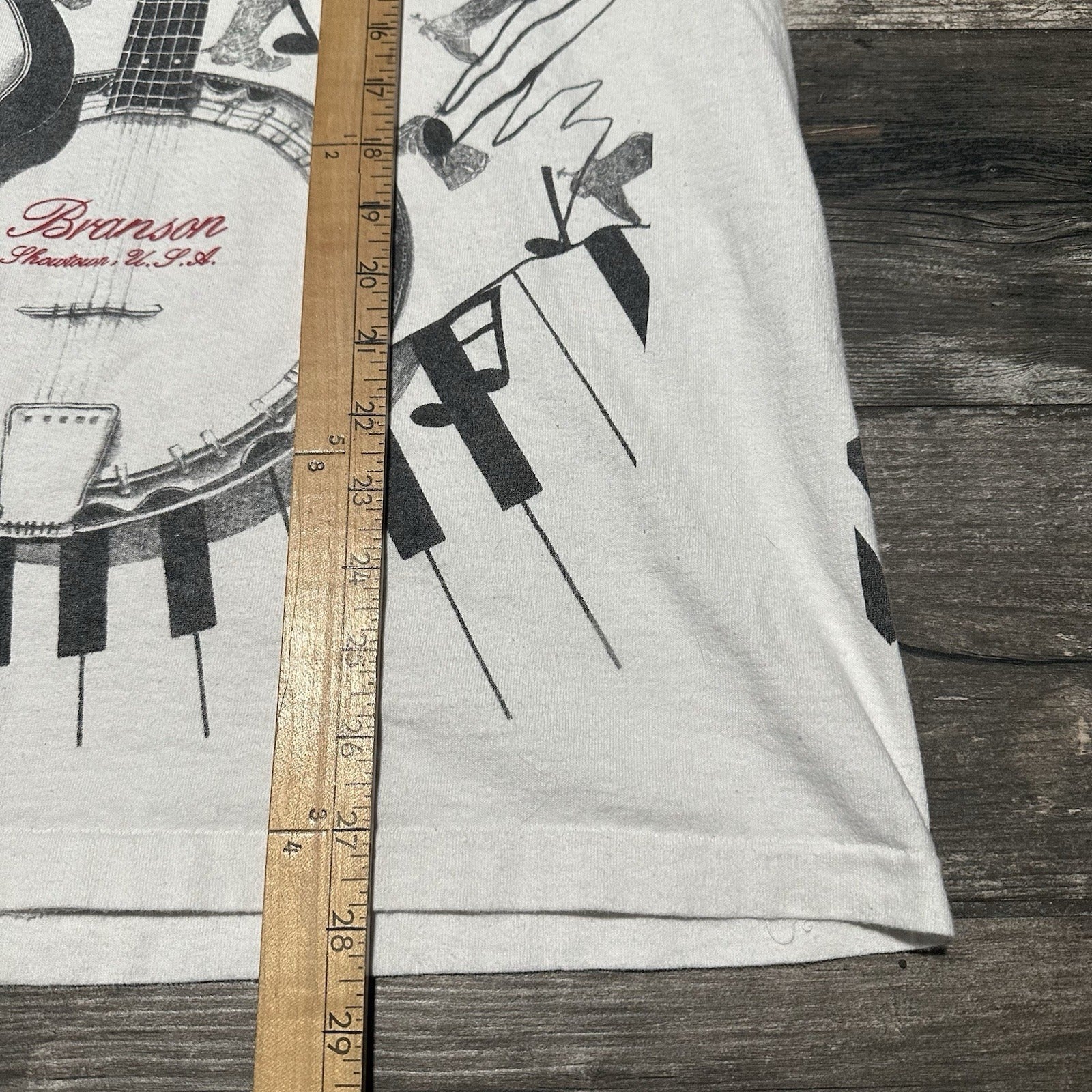 VTG 90s COUNTRY MUSIC FESTIVAL AOP ALL OVER PRINT WHITE T-SHIRT 2XL BRANSON Yesterday's Fits Clothing Fashion Vintage Streetwear Fashion Item