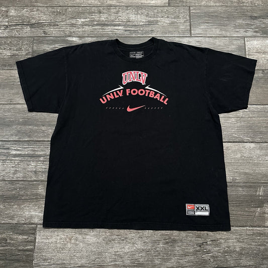 Y2K NIKE UNLV RUNNIN REBELS FOOTBALL BLACK T-SHIRT SZ 2XL HELMET LOGO Yesterday's Fits Clothing Fashion Vintage Streetwear Fashion Item
