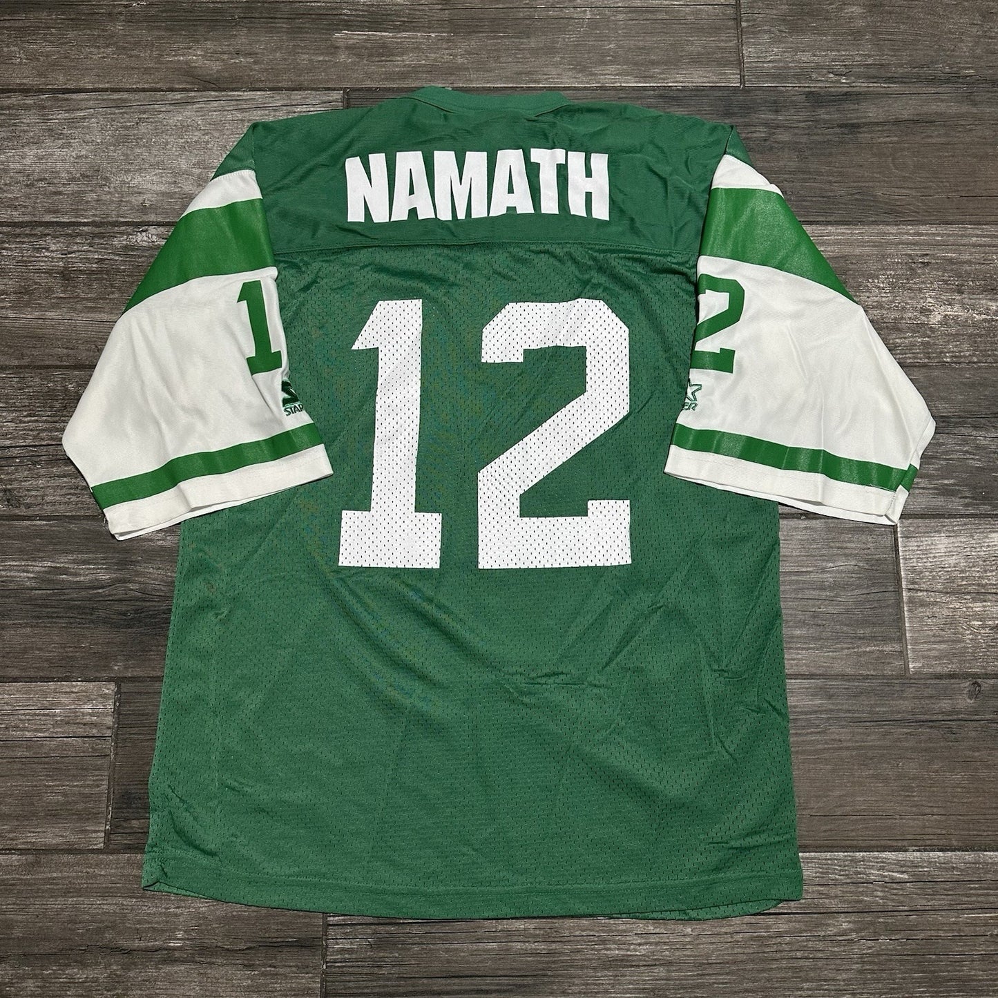 VTG STARTER JOE NAMATH NEW YORK JETS GREEN FOOTBALL LEGENDS JERSEY RETRO SZ 48 Yesterday's Fits Clothing Fashion Vintage Streetwear Fashion Item
