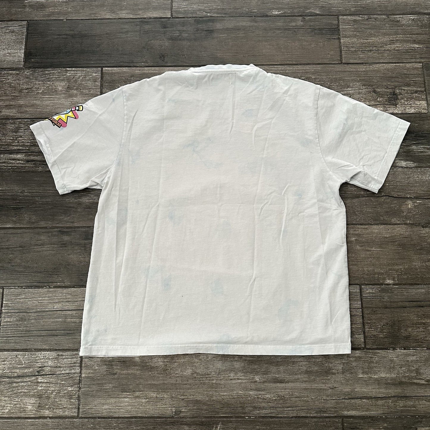 'VERY COOL' MICRO PLASTICS CARTOON HEAVYWEIGHT BLUE WHITE DYED T-SHIRT 2XL Yesterday's Fits Clothing Fashion Vintage Streetwear Fashion Item