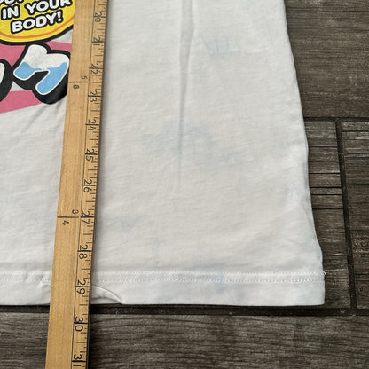 'VERY COOL' MICRO PLASTICS CARTOON HEAVYWEIGHT BLUE WHITE DYED T-SHIRT 2XL Yesterday's Fits Clothing Fashion Vintage Streetwear Fashion Item