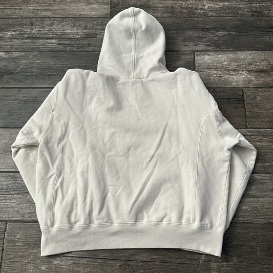 Y2K BASKETBALL WHITE BLUE PULLOVER HOODIE SWEATSHIRT S THERMAL LINED HOOD Yesterday's Fits Clothing Fashion Vintage Streetwear Fashion Item