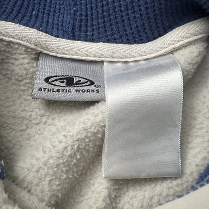 Y2K BASKETBALL WHITE BLUE PULLOVER HOODIE SWEATSHIRT S THERMAL LINED HOOD Yesterday's Fits Clothing Fashion Vintage Streetwear Fashion Item