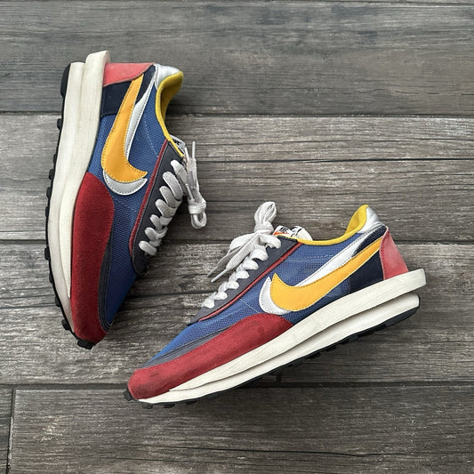 NIKE LD WAFFLE SACAI SZ 10 VARSITY BLUE RED YELLOW SNEAKERS BV0073-400 SHOES Yesterday's Fits Clothing Fashion Vintage Streetwear Fashion Item