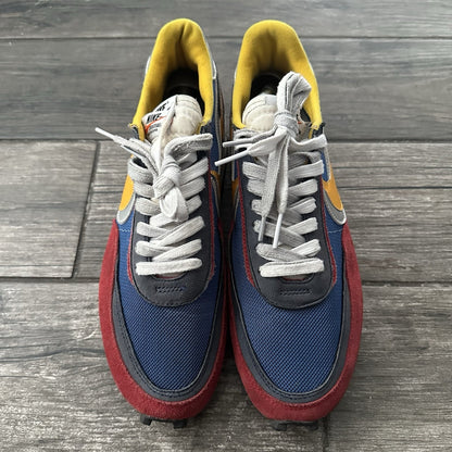 NIKE LD WAFFLE SACAI SZ 10 VARSITY BLUE RED YELLOW SNEAKERS BV0073-400 SHOES