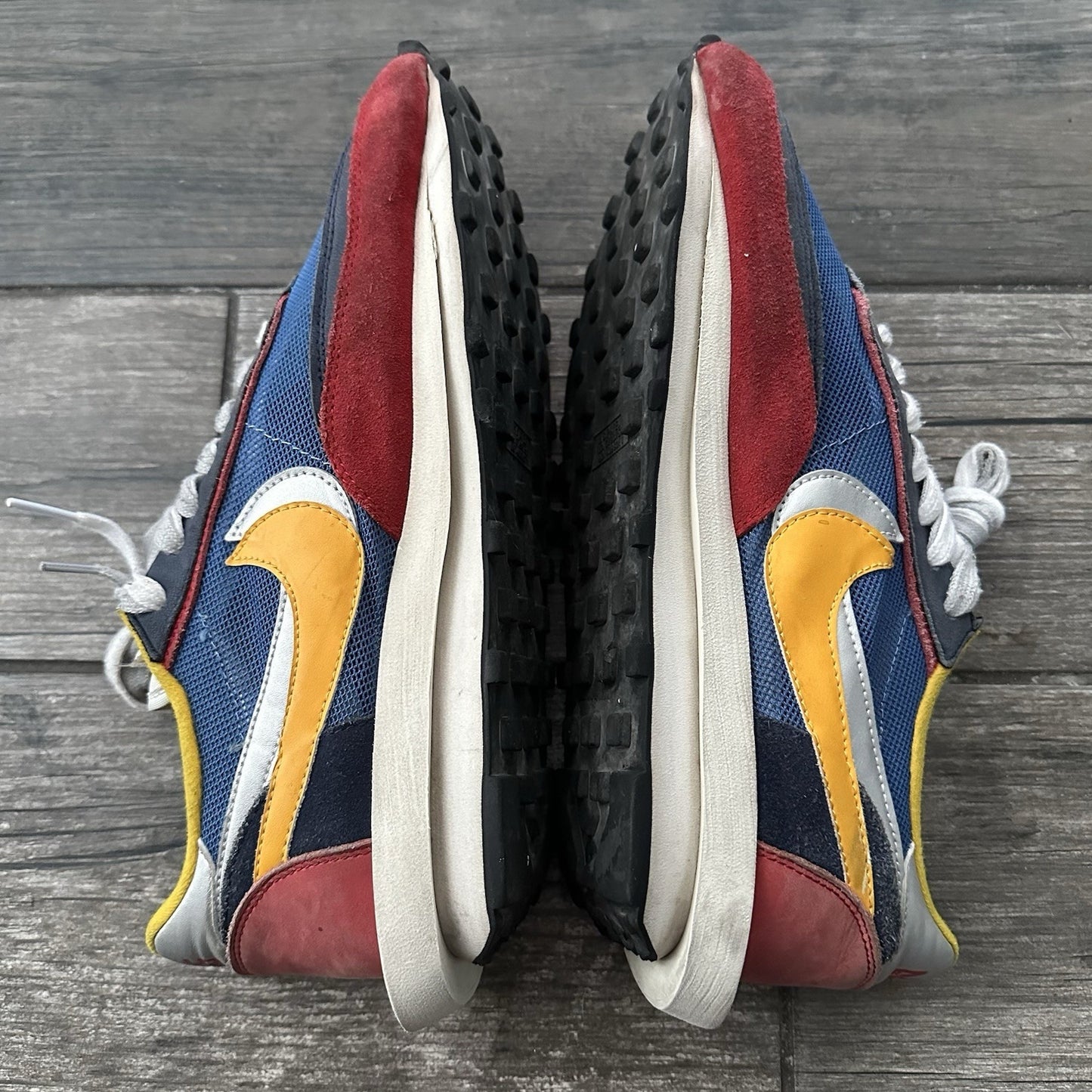 NIKE LD WAFFLE SACAI SZ 10 VARSITY BLUE RED YELLOW SNEAKERS BV0073-400 SHOES