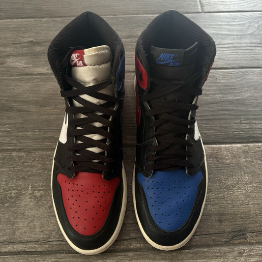 AIR JORDAN 1 RETRO OG TOP 3 WHITE BLACK RED BLUE SZ 12 555088-026 SNEAKERS Yesterday's Fits Clothing Fashion Vintage Streetwear Fashion Item