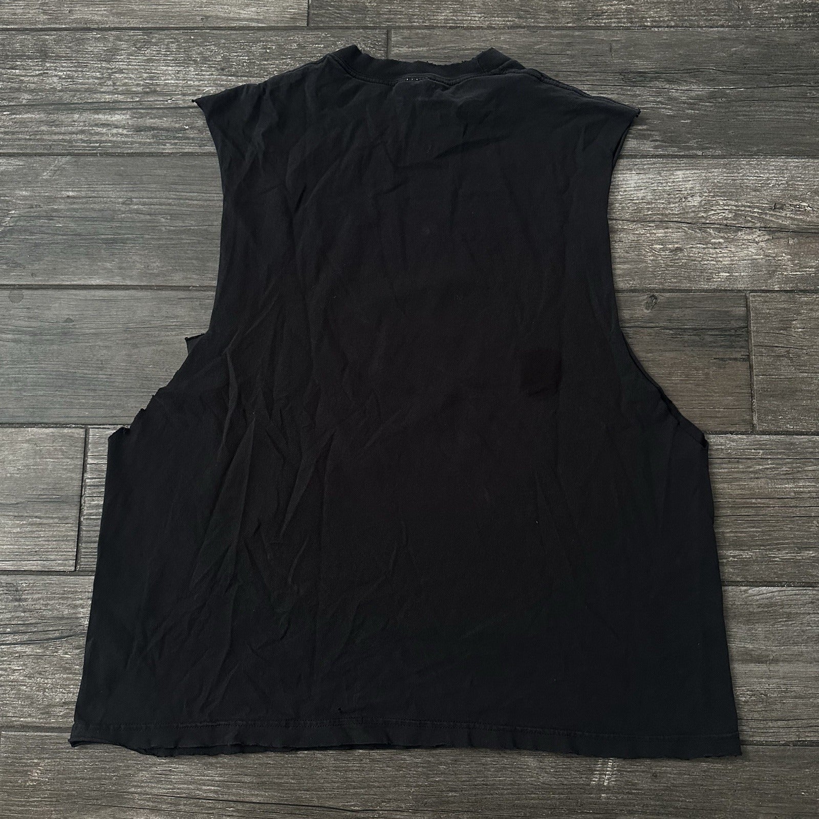 VTG Y2K ONE FIFTY ONE 151 SKATEBOARDS SZ XL SKATE CUT-OFF BLACK T-SHIRT GRUNGE Yesterday's Fits Clothing Fashion Vintage Streetwear Fashion Item