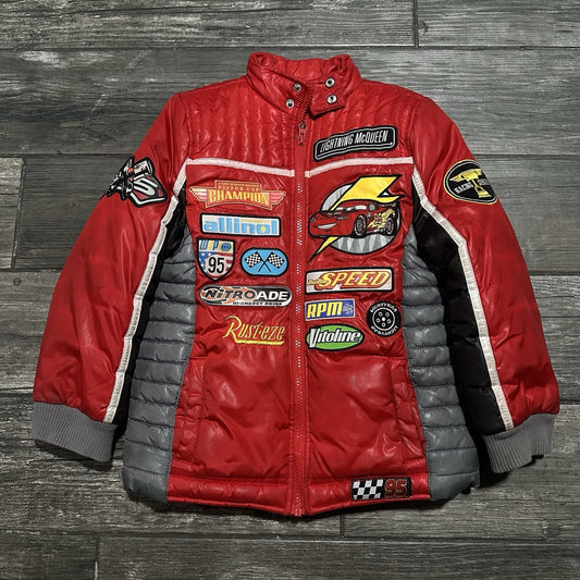 DISNEY STORE CARS LIGHTNING MCQUEEN RED RACING RACE PUFFER JACKET SZ 5/6 Yesterday's Fits Clothing Fashion Vintage Streetwear Fashion Item