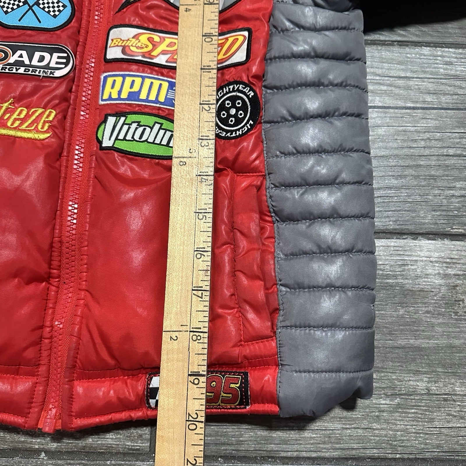 DISNEY STORE CARS LIGHTNING MCQUEEN RED RACING RACE PUFFER JACKET SZ 5/6 Yesterday's Fits Clothing Fashion Vintage Streetwear Fashion Item