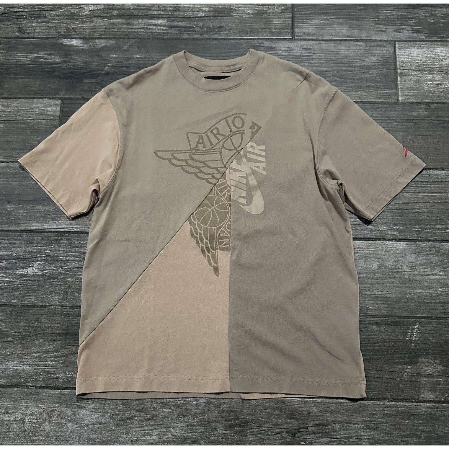 JORDAN CACTUS JACK TAN KHAKI DESERT SPIT HEAVYWEIGHT TRAVIS SCOTT T-SHIRT SZ L Yesterday's Fits Clothing Fashion Vintage Streetwear Fashion Item