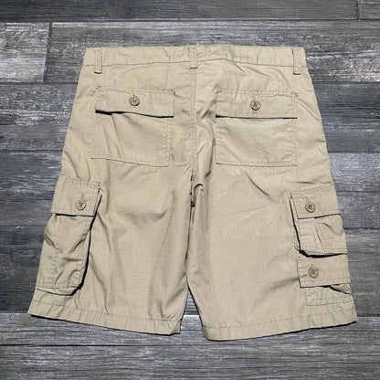 Y2K BLUE GEAR TAN CARGO SHORTS MULTI-POCKET BAGGY KNEE LENGTH SZ 36 Yesterday's Fits Clothing Fashion Vintage Streetwear Fashion Item