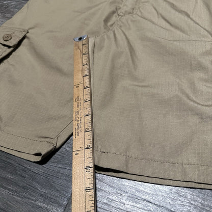 Y2K BLUE GEAR TAN CARGO SHORTS MULTI-POCKET BAGGY KNEE LENGTH SZ 36 Yesterday's Fits Clothing Fashion Vintage Streetwear Fashion Item