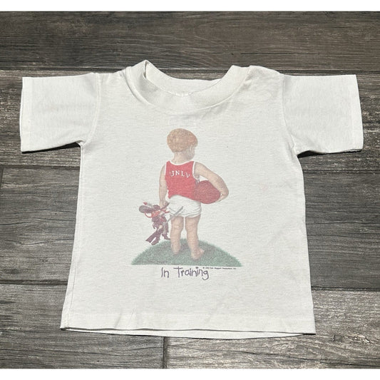 VTG UNLV RUNNIN REBELS IN TRAINING BABY T-SHIRT WHITE SHORT SLEEVE BASKETBALL 4 Yesterday's Fits Clothing Fashion Vintage Streetwear Fashion Item