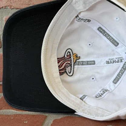 ZEPHYR MIAMI HEAT BASKETBALL STRAPBACK HAT BLACK WHITE NBA LOGO Zephyr Clothing Fashion Vintage Streetwear Fashion Item