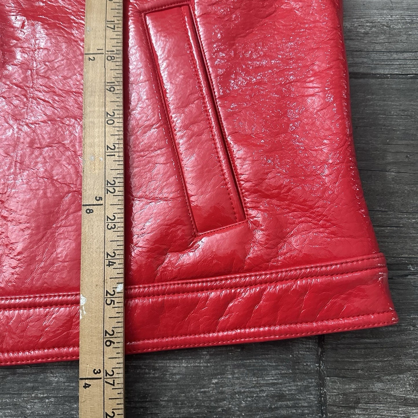DIESEL J-LOU VINYL-EFFECT RED TRUCKER JACKET ZIP UP SZ 2XL FAUX LEATHER (J) Yesterday's Fits Clothing Fashion Vintage Streetwear Fashion Item