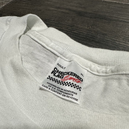 VTG 2000 NASCAR WINSTON CUP SERIES WHITE RACING T-SHIRT SZ XL CHECKERED FLAG Yesterday's Fits Clothing Fashion Vintage Streetwear Fashion Item