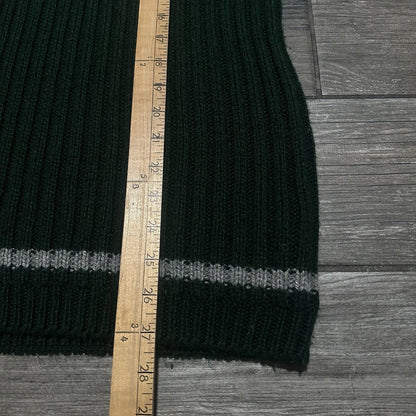 HARRY POTTER SLYTHERIN GREEN GREY HEAVY CABLE KNIT SWEATER SZ S WIAZRDS Yesterday's Fits Clothing Fashion Vintage Streetwear Fashion Item