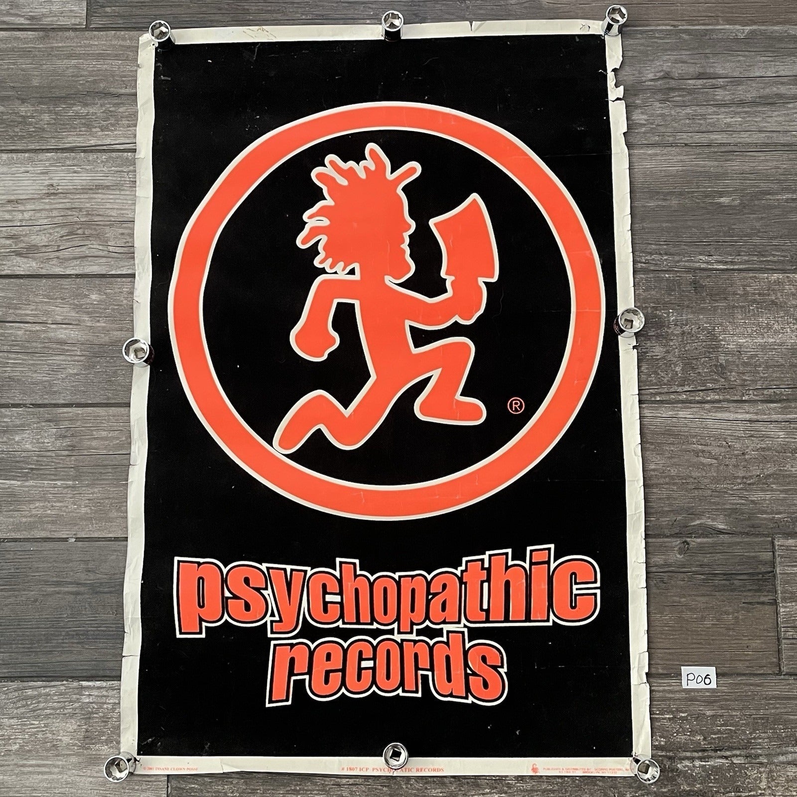 VTG ICP INSANE CLOWN POSSE HATCHETMAN PSYCHOPATHIC RECORDS BLACKLIGHT POSTER PO6 Yesterday's Fits Clothing Fashion Vintage Streetwear Fashion Item