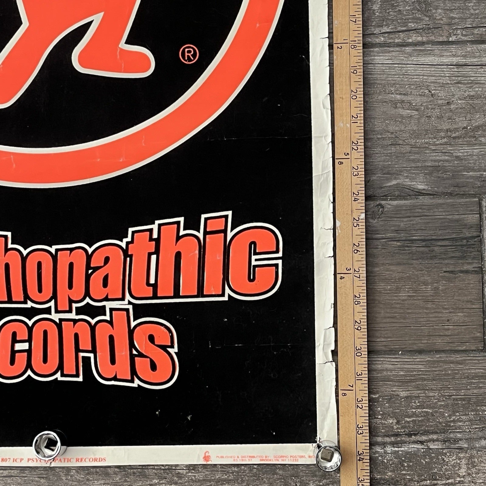 VTG ICP INSANE CLOWN POSSE HATCHETMAN PSYCHOPATHIC RECORDS BLACKLIGHT POSTER PO6 Yesterday's Fits Clothing Fashion Vintage Streetwear Fashion Item